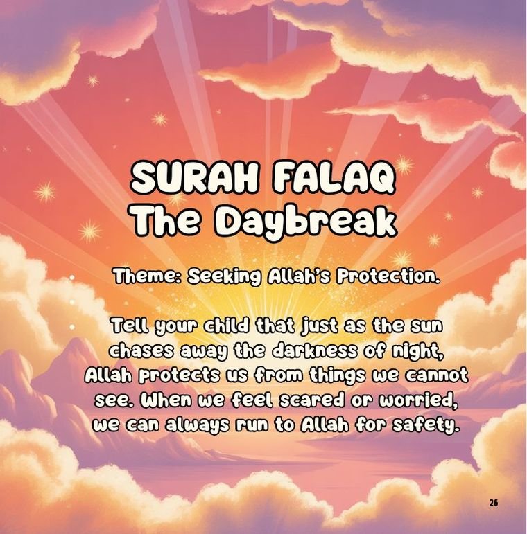 Page from My 4 Quls: Surah Al-Falaq