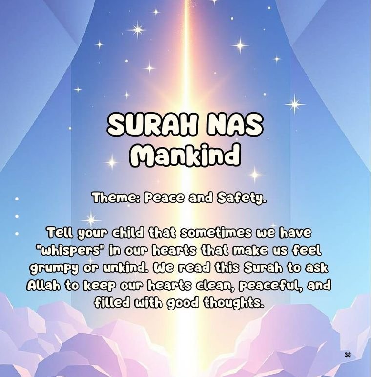 The introduction to Surah An-Nas in My 4 Quls: peace and safety for the heart