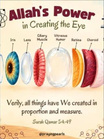 Allah’s power in creating the eye, with Surah Qamar 54:49